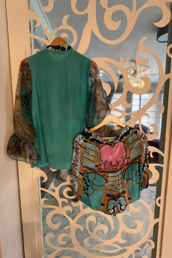 Limerick printed Shirt and short set - Image 3