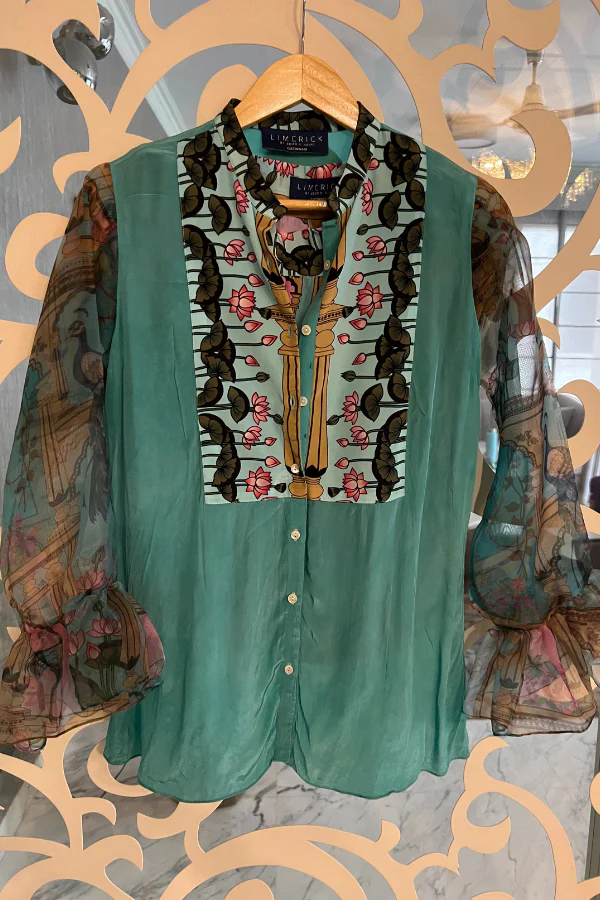 Limerick printed Shirt and short set - Image 4