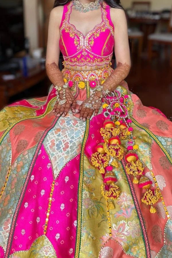 Liz Paul Mosaic Multicolor lehenga - Image 3