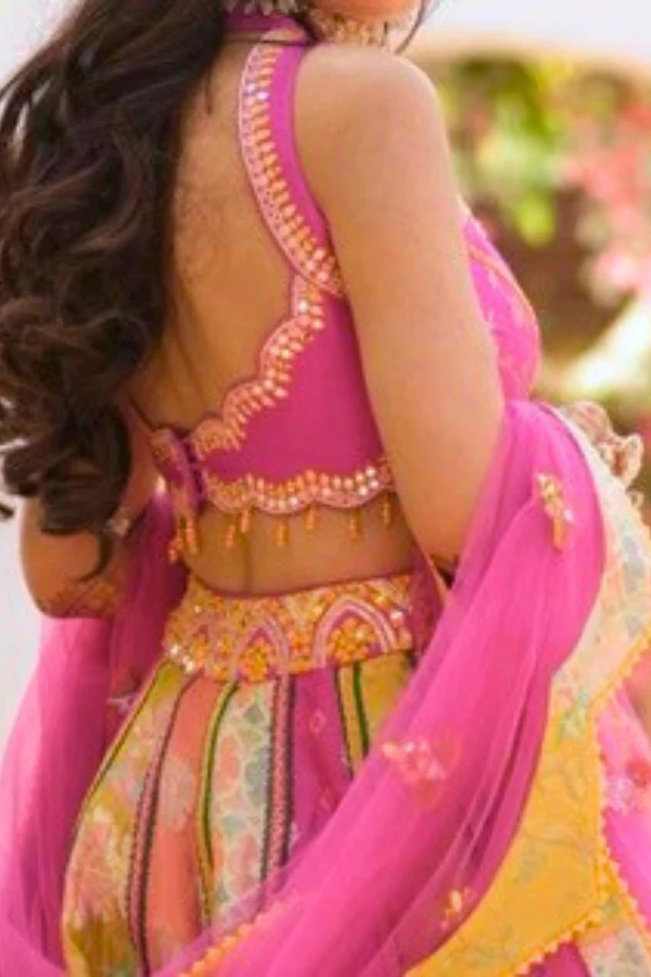 Liz Paul Mosaic Multicolor lehenga - Image 6