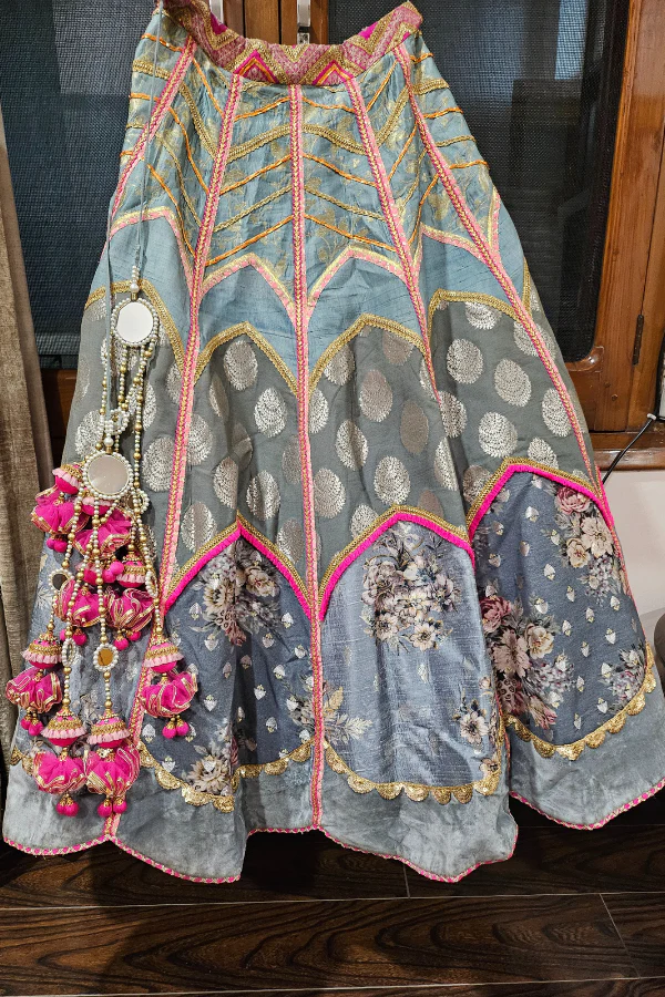 Liz paul powder blue mosaic lehenga - Image 7