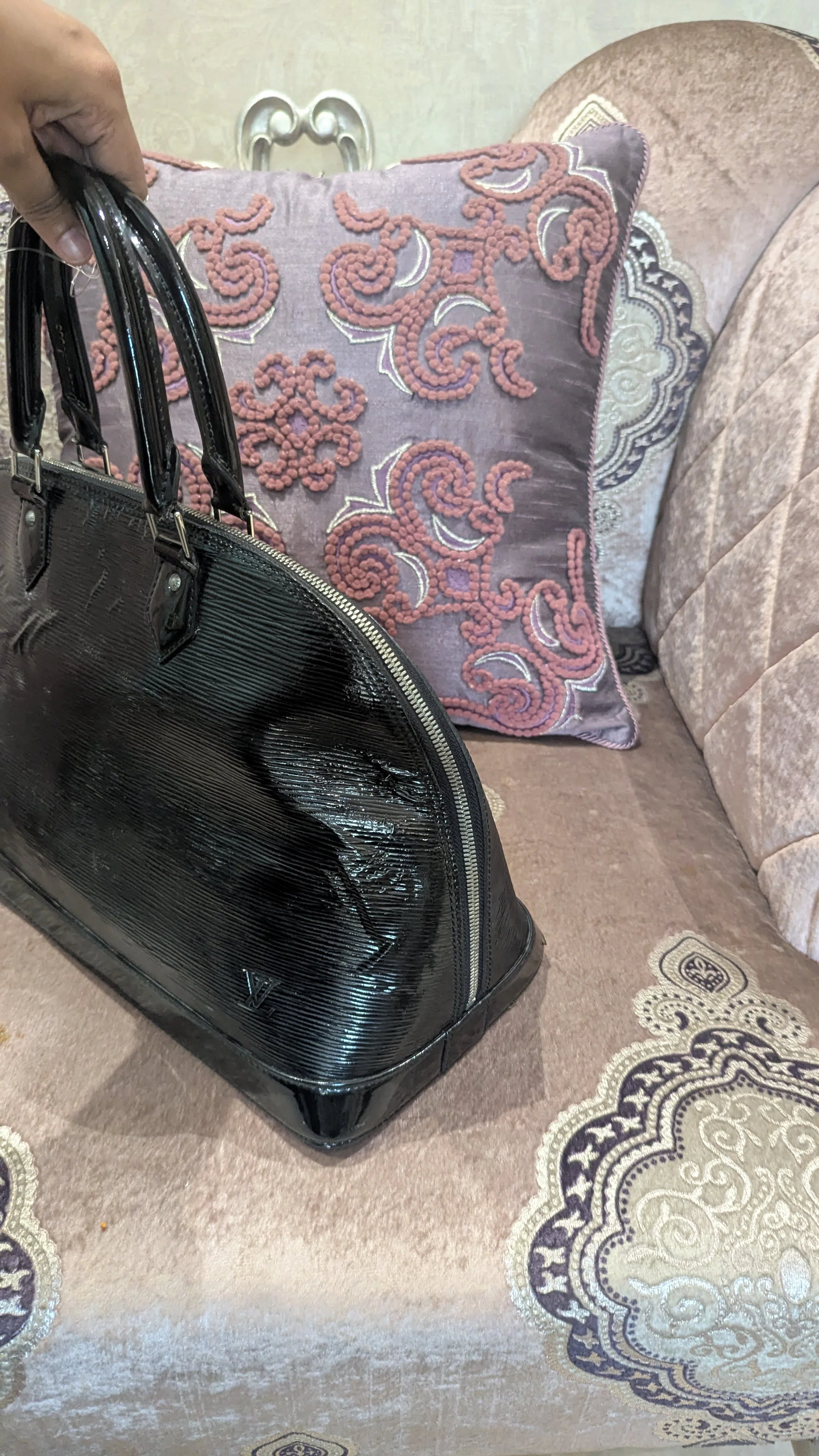 Louis Vuitton Black Electric Epi Leather Alma Bag - Image 4