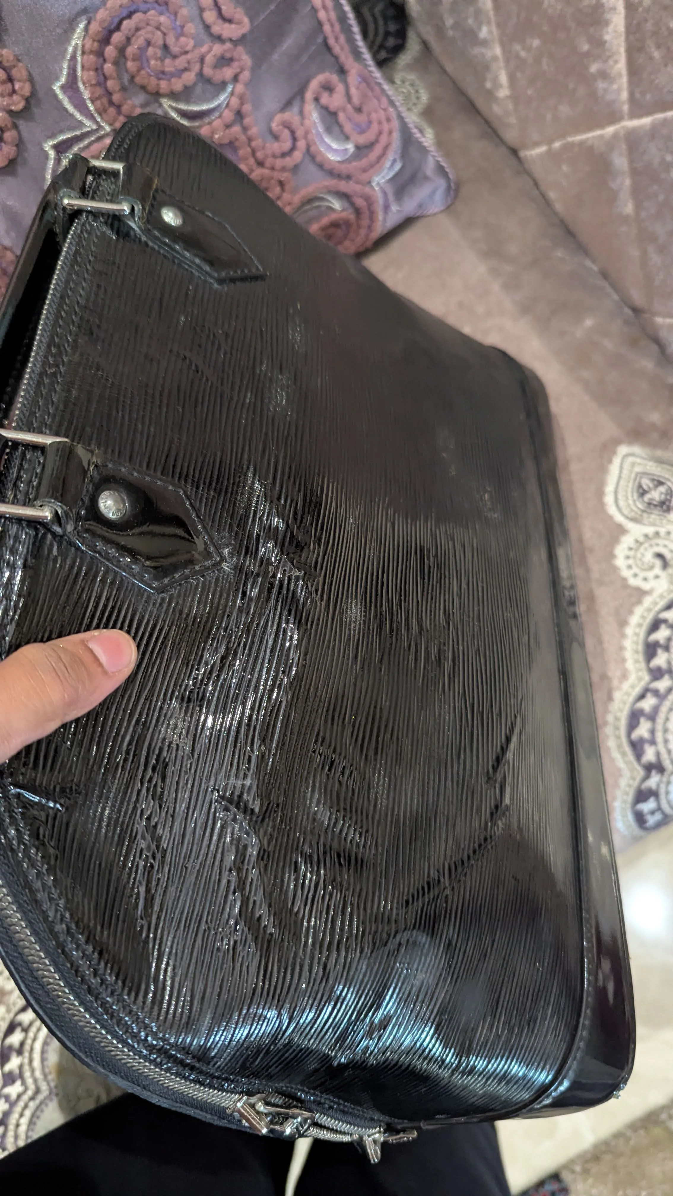 Louis Vuitton Black Electric Epi Leather Alma Bag - Image 7