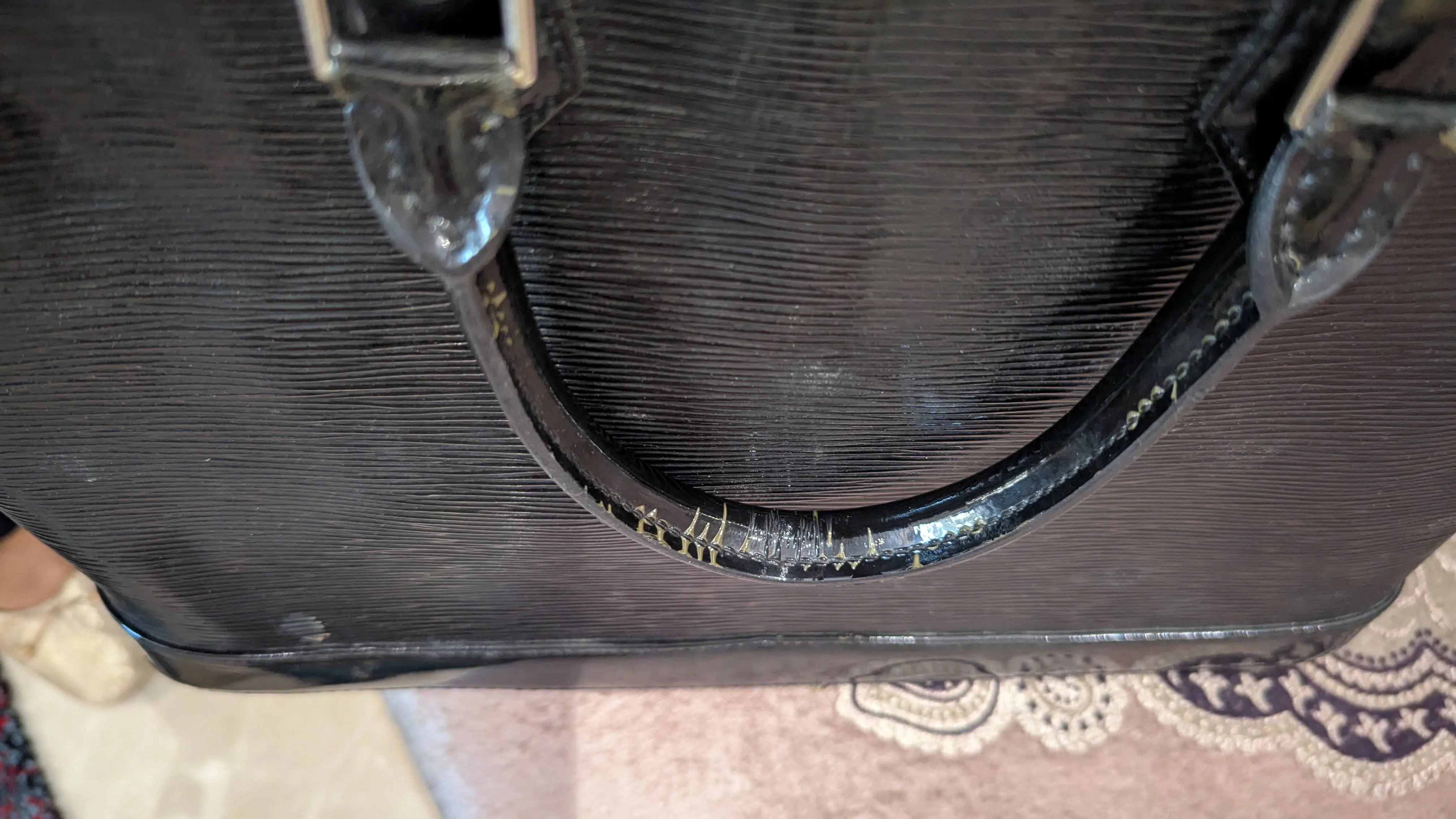 Louis Vuitton Black Electric Epi Leather Alma Bag - Image 8
