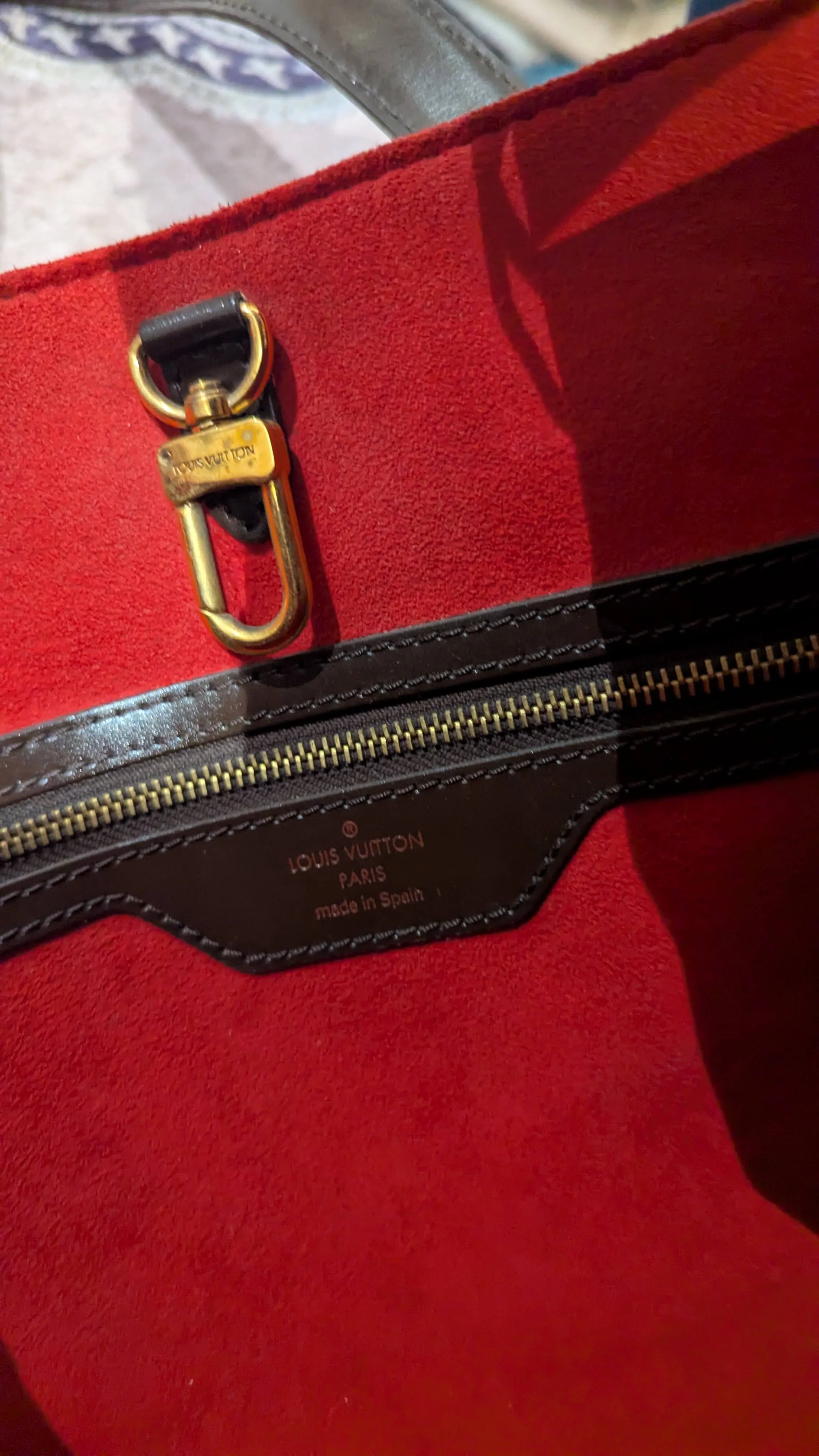 Louis Vuitton Damier Ebene Canvas Hampstead Bag - Image 10