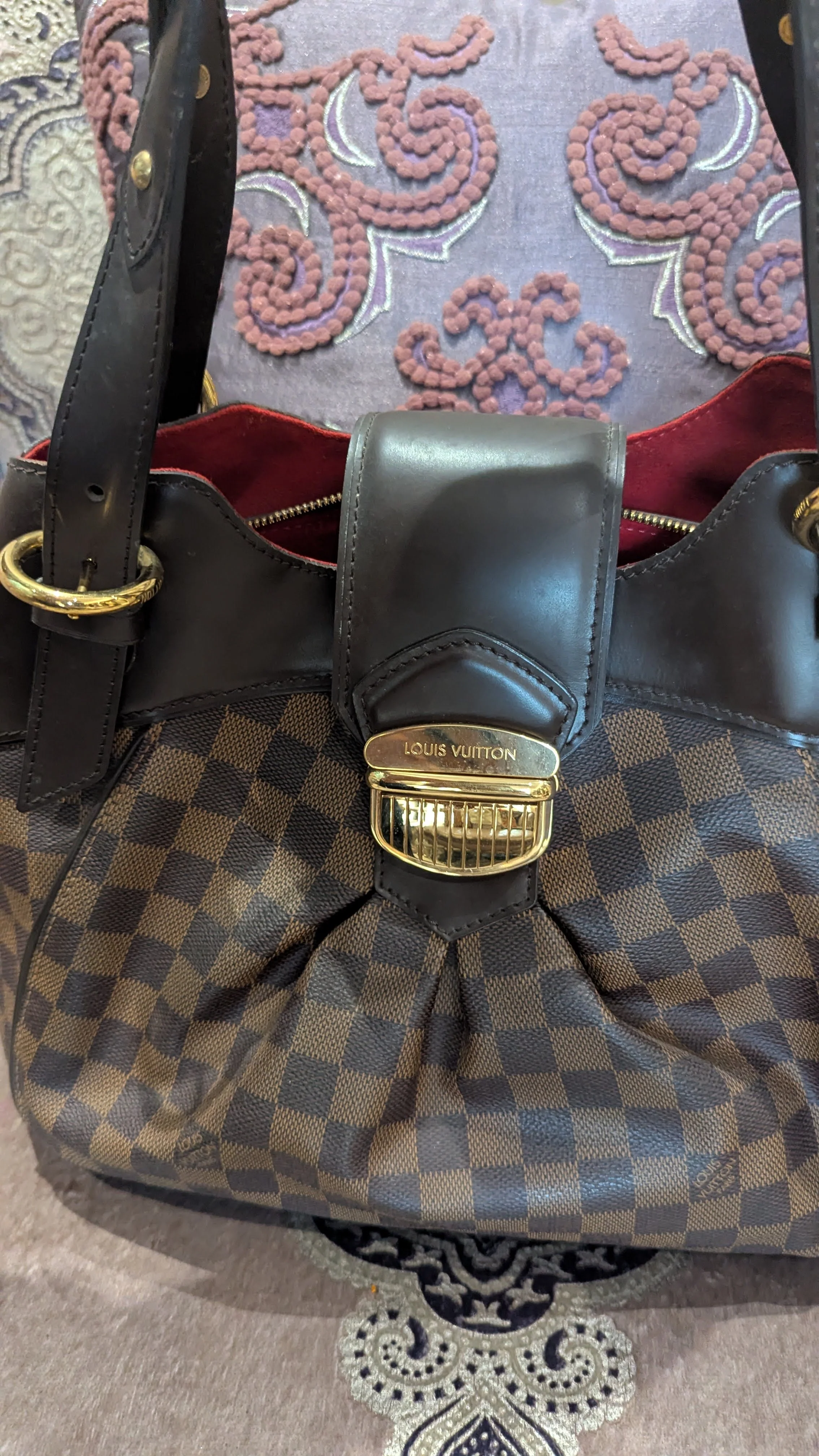 Louis Vuitton Damier Ebene Canvas Sistina PM Bag - Image 4