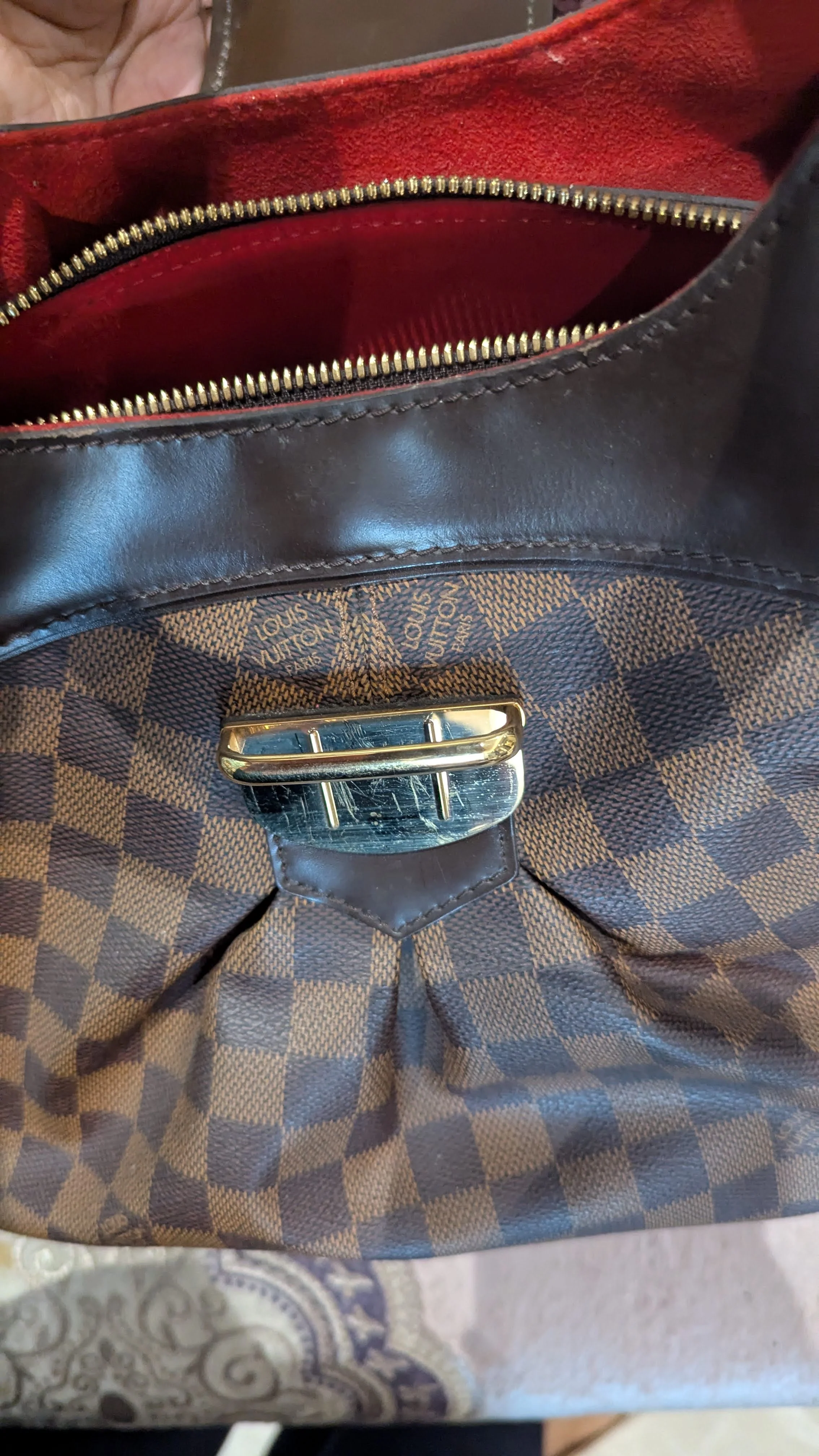 Louis Vuitton Damier Ebene Canvas Sistina PM Bag - Image 9