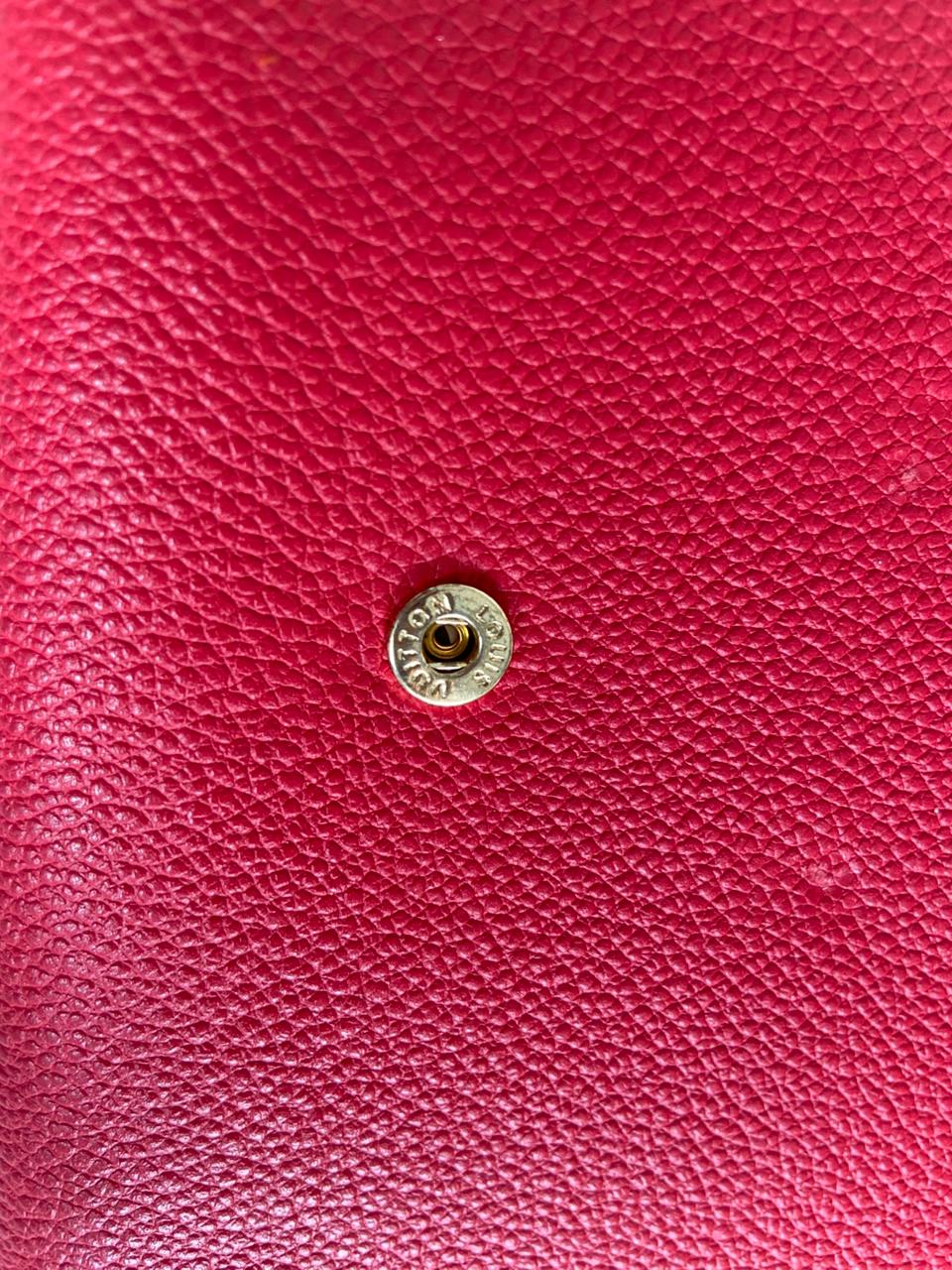 Louis Vuitton Red Leather Capucines Wallet - Image 6