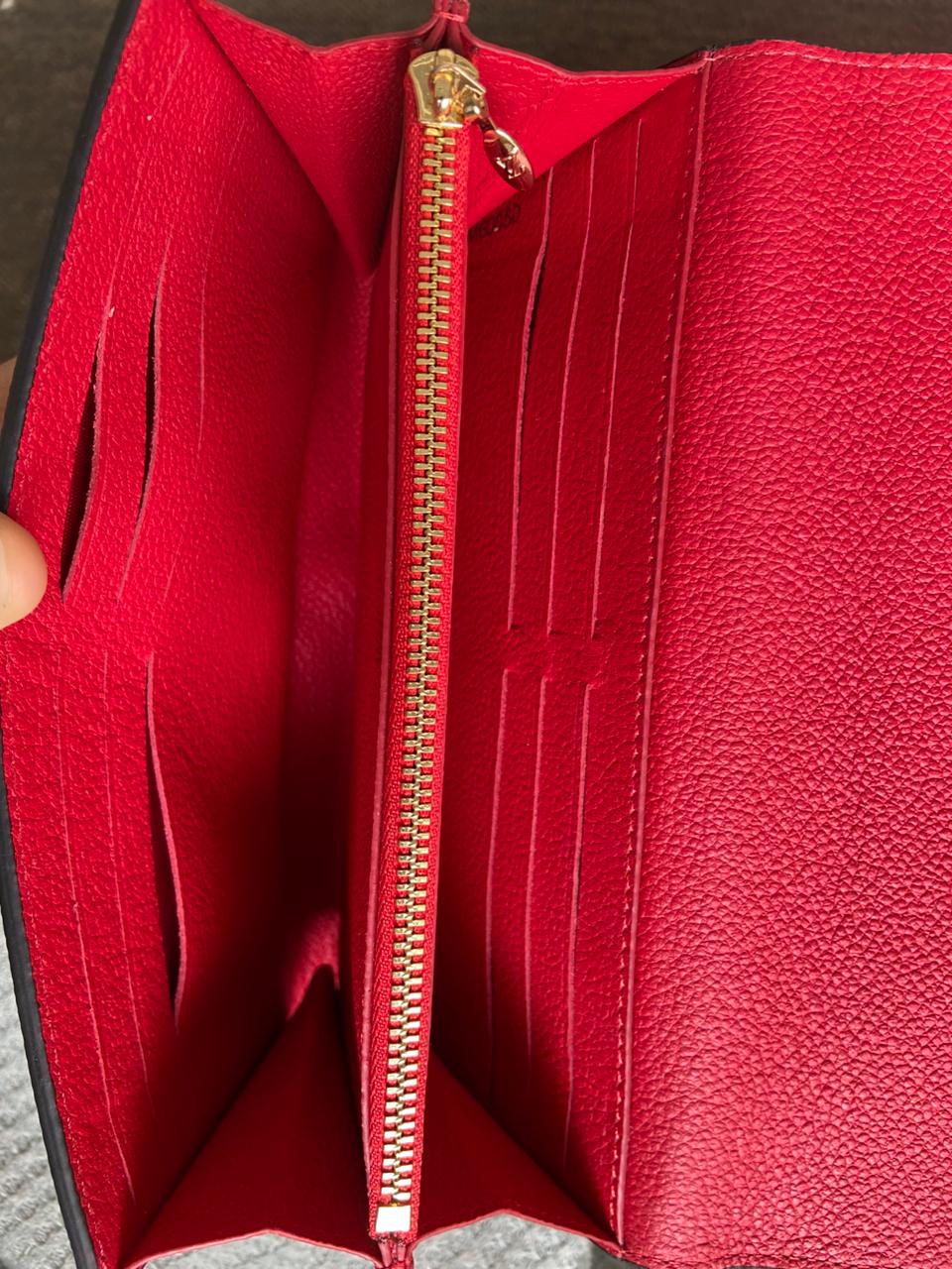 Louis Vuitton Red Leather Capucines Wallet - Image 7