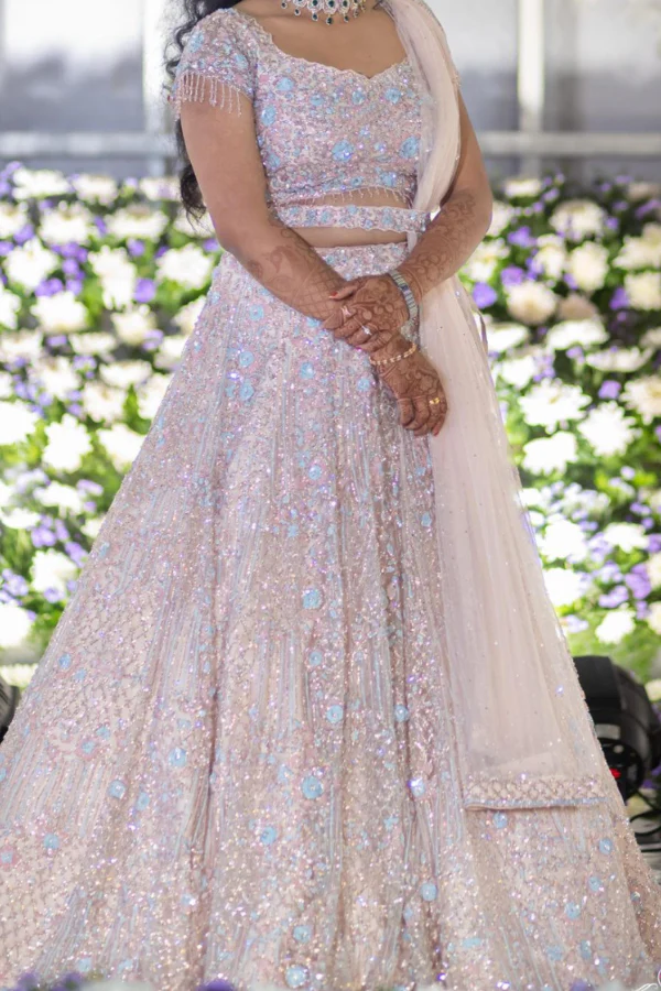 Maanvi & Manik Pastel lehenga