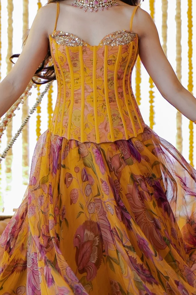 Mahima Mahajan Embroidered Corset Gown - Image 4