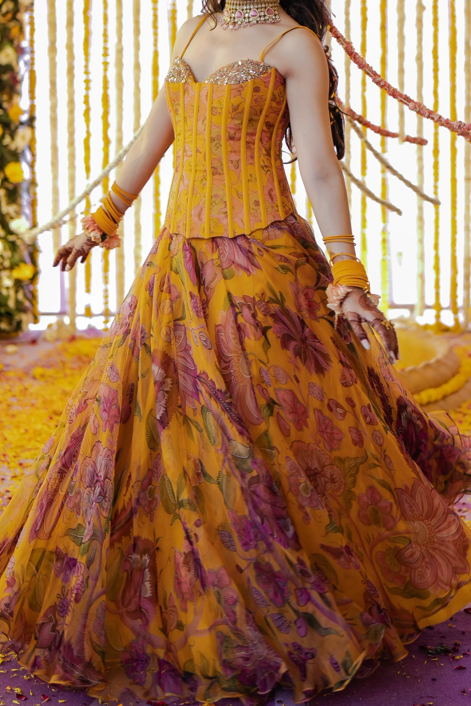 Mahima Mahajan Embroidered Corset Gown - Image 5
