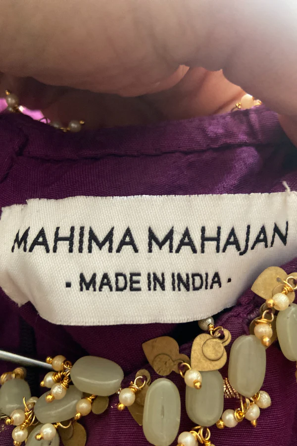 Mahima Mahajan purple banarsi Chanderi anarkali - Image 6