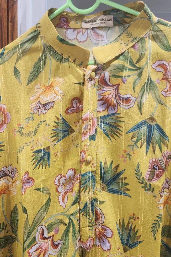 Mahima Mahajan Yellow Printed Kurta - Image 2