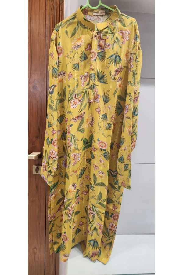 Mahima Mahajan Yellow Printed Kurta - Image 4