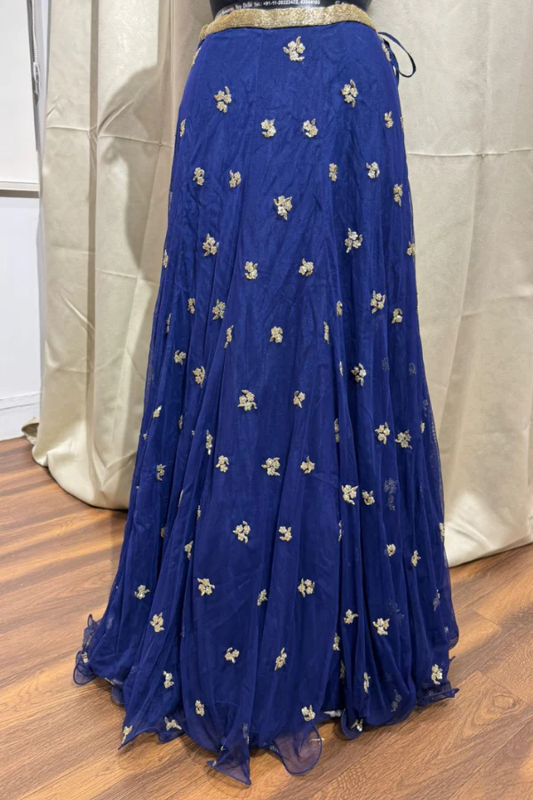 Malasa blue embroidered lehenga set - Image 5