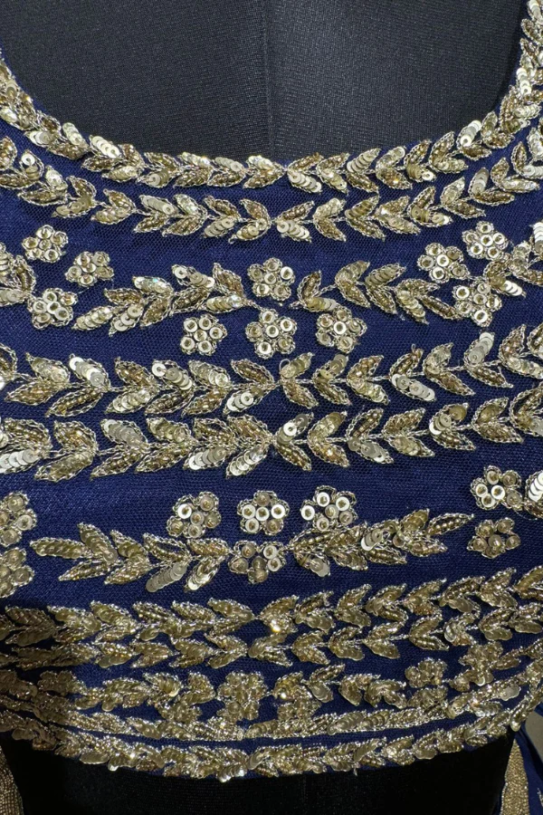 Malasa blue embroidered lehenga set - Image 6