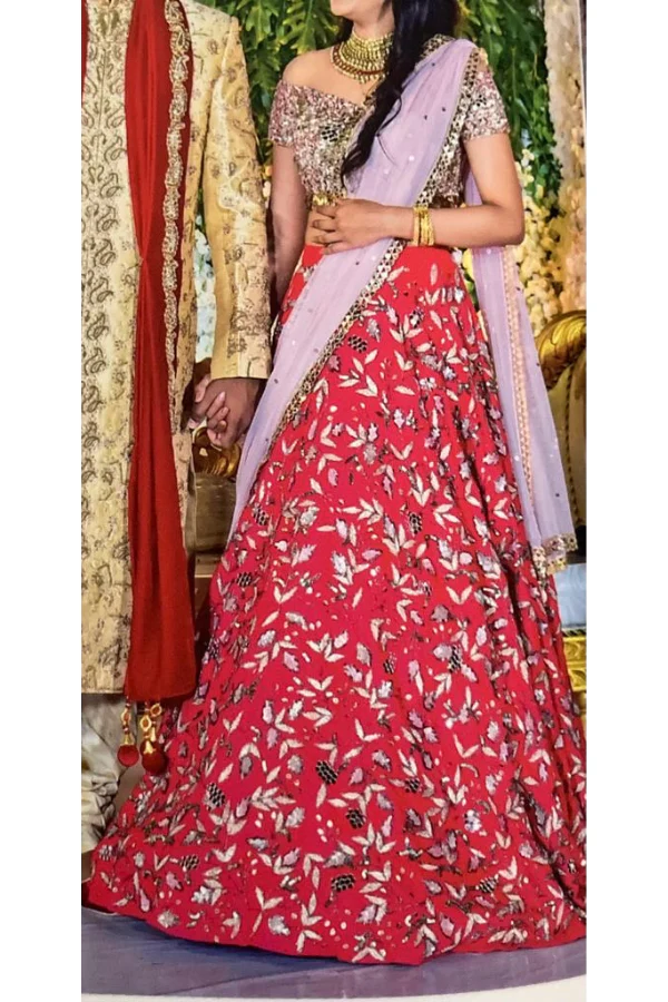 Mani Bhatia pink embellished lehenga - Image 2