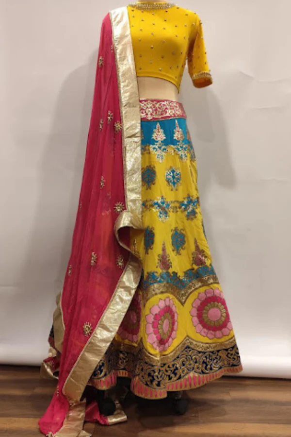 Manish Arora Yellow Lehenga Set