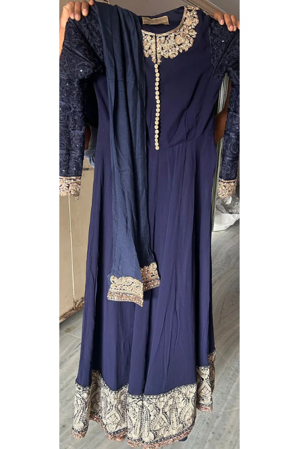 Manish Malhotra blue Anarkali set - Image 2