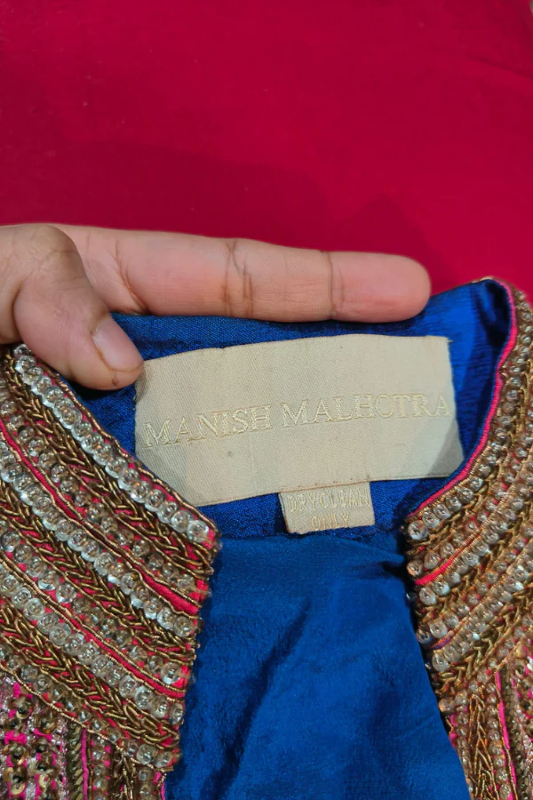 MANISH MALHOTRA blue embroidered suit set - Image 4