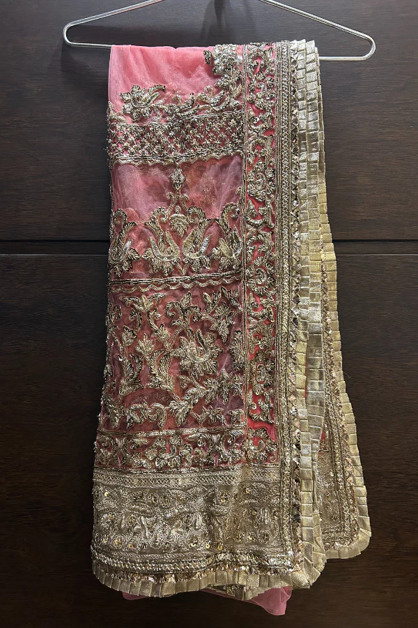 Manish Malhotra coral pink lehenga - Image 4