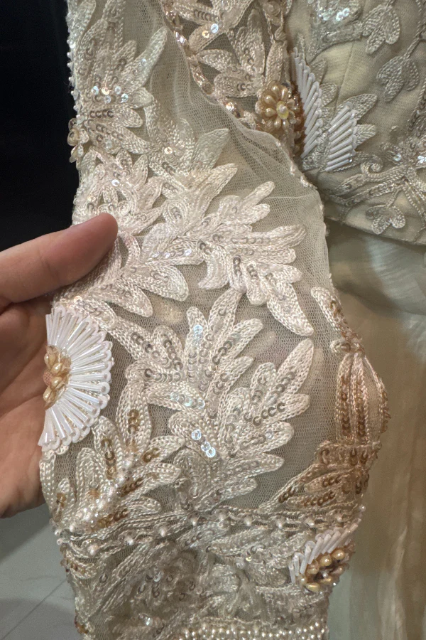 MANISH MALHOTRA ivory layered lehenga set - Image 4
