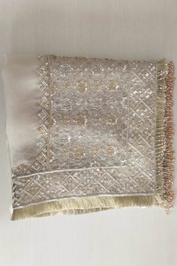 Manish malhotra Ivory Organza Lehenga - Image 5