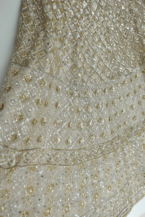 Manish malhotra Ivory Organza Lehenga - Image 6