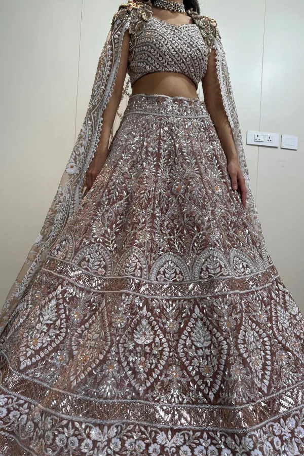 Manish Malhotra Oyster embroidered lehenga - Image 2