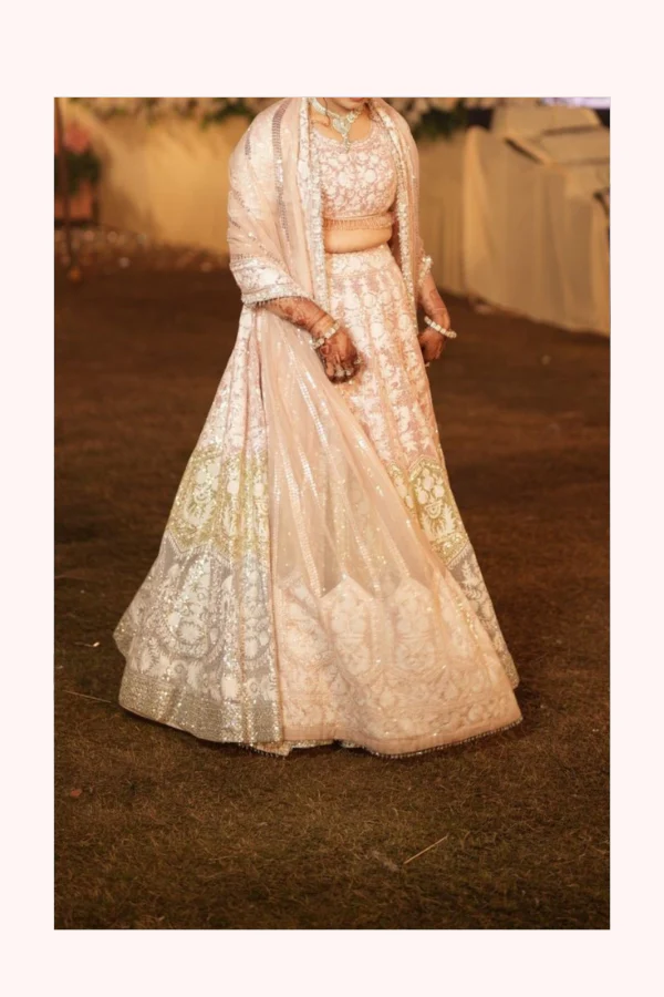 Manish Malhotra Pastel Embroidered Lehenga Set - Image 2