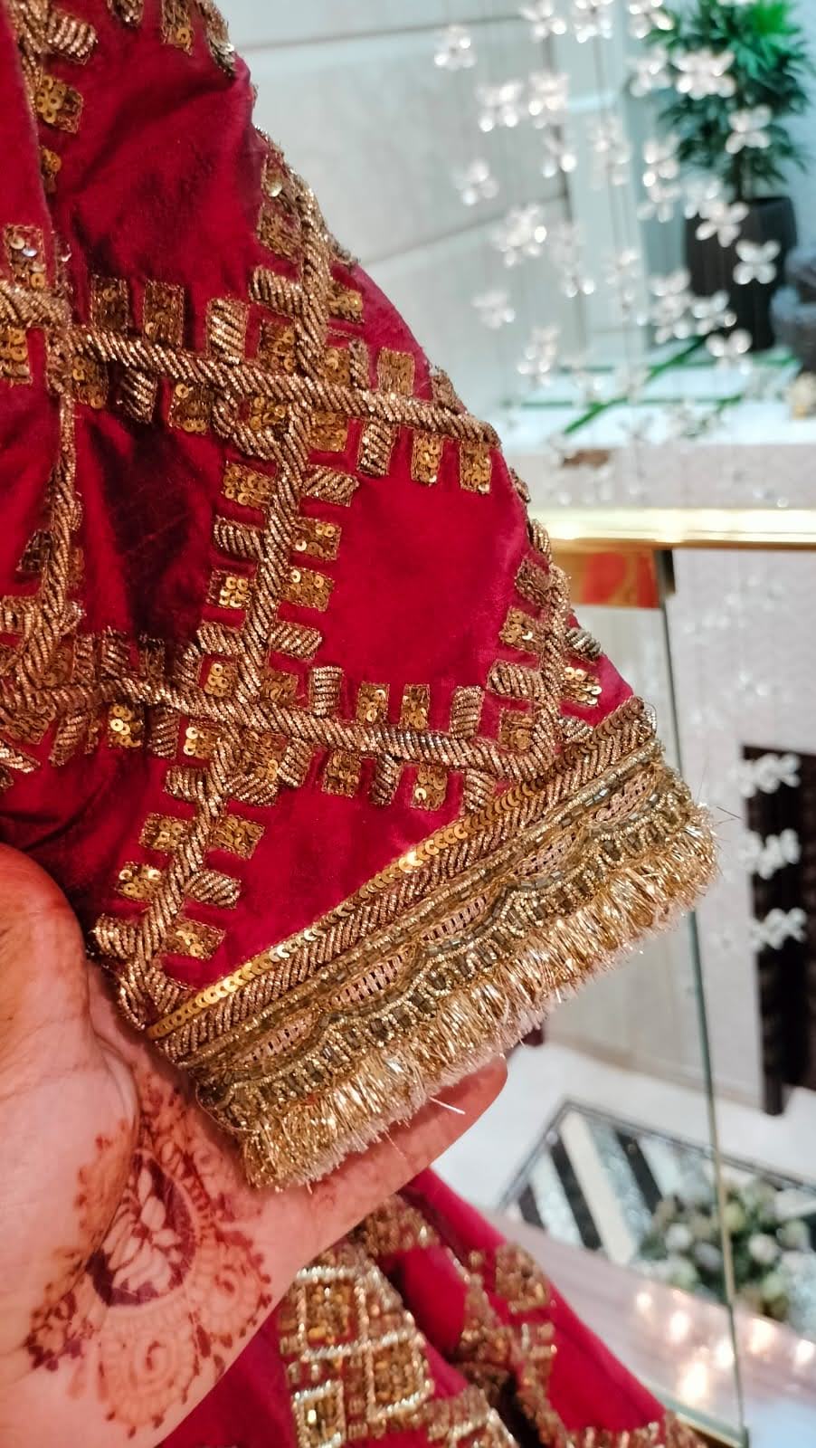 Manish Malhotra Red Embroidered Lehenga Set - Image 7