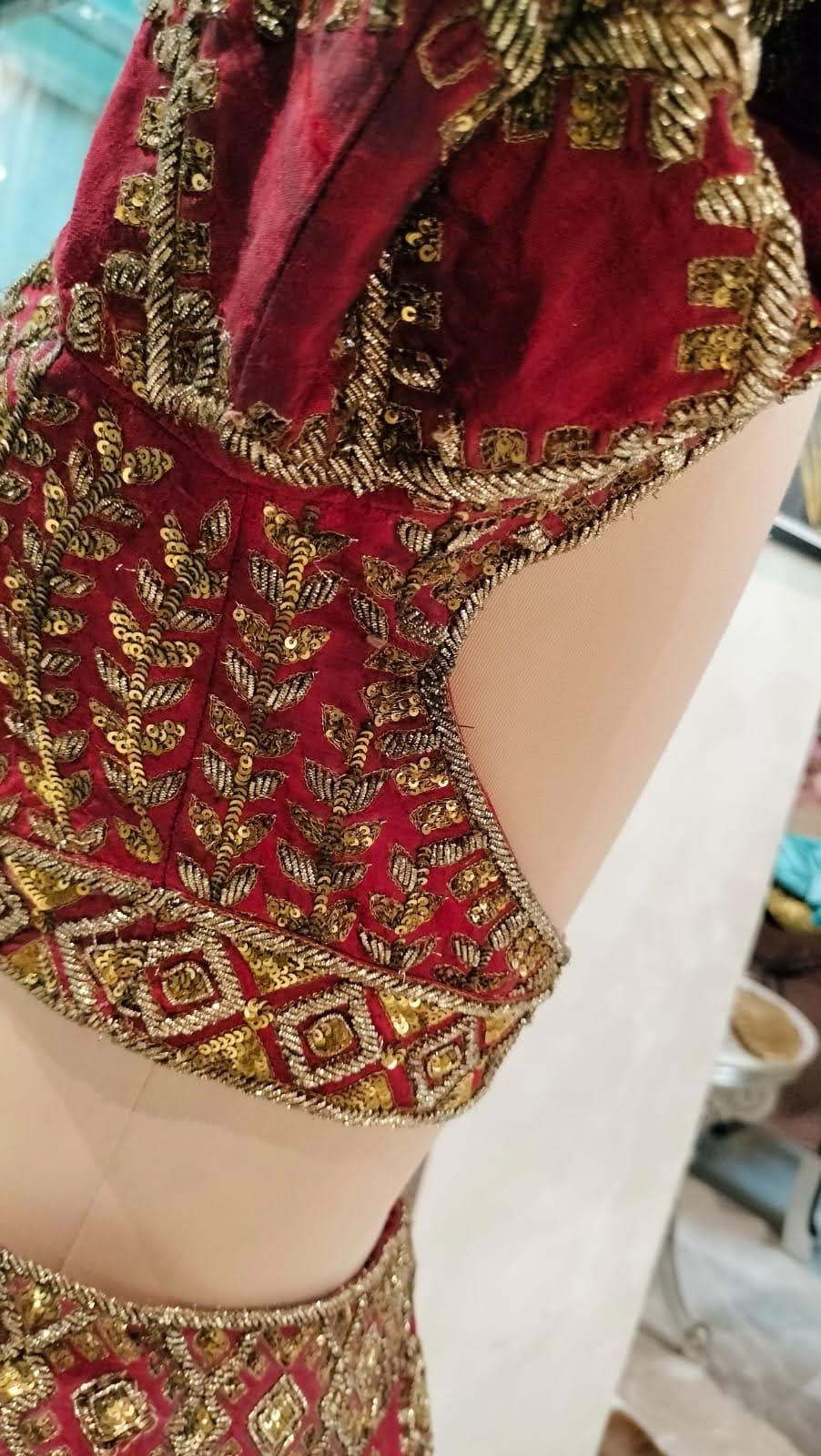 Manish Malhotra Red Embroidered Lehenga Set - Image 9