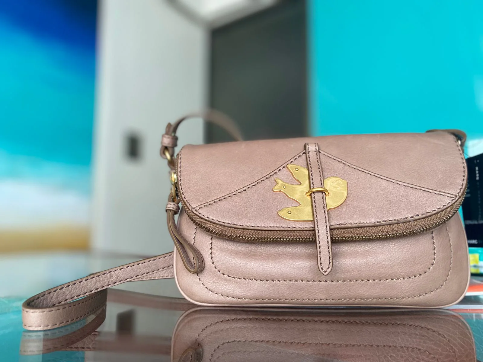 Marc by Marc Jacobs Old Rose Leather Petal to the Metal Crossbody Bag - Image 3