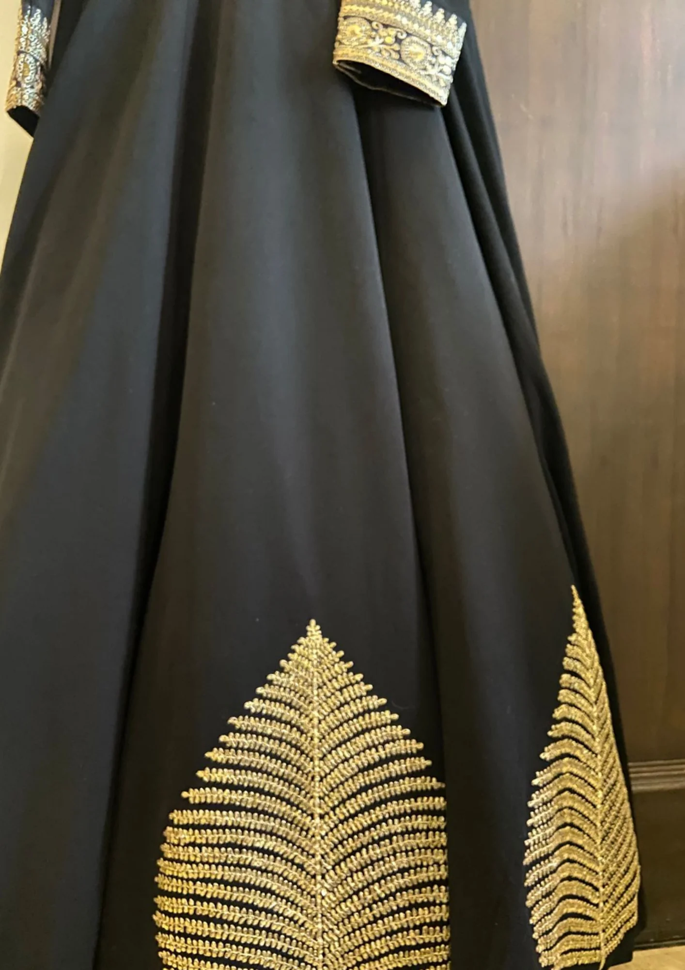 Masaba Black Kashmiri Leaf Gown - Image 4