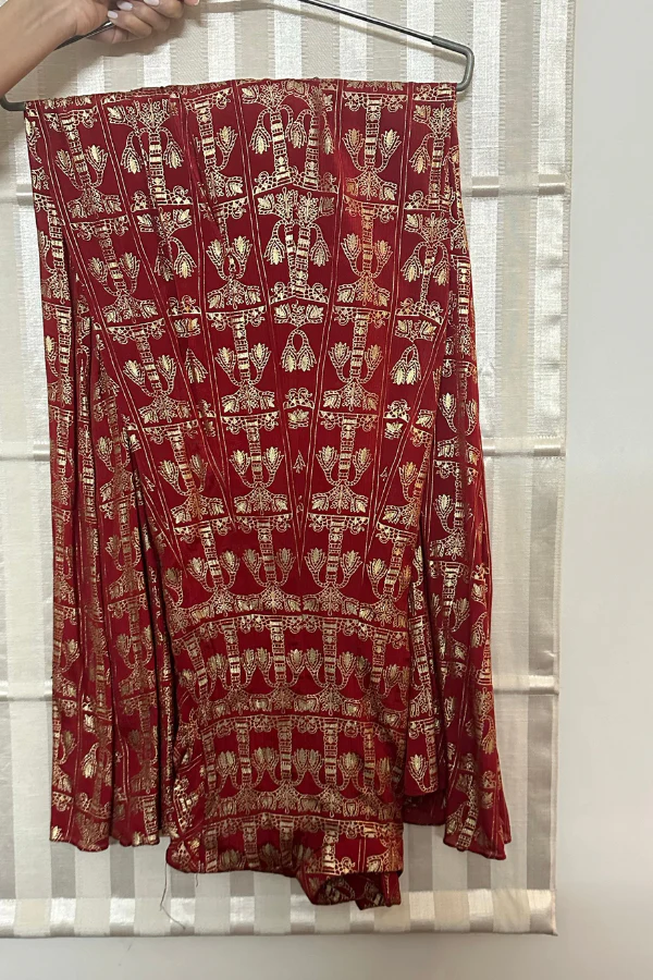 Masaba Scarlet Chanderi Anarkali Set - Image 5