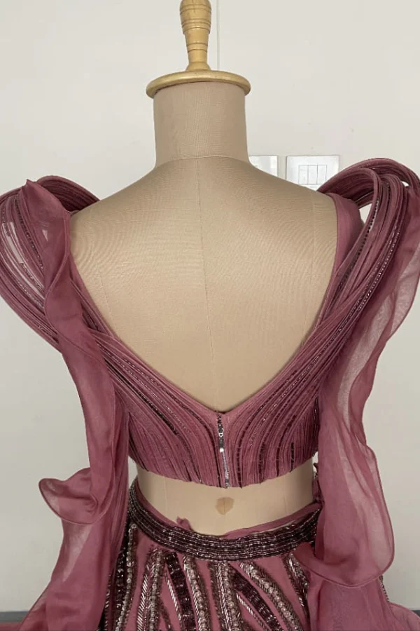 Mauve Cascade lehenga set - Image 4