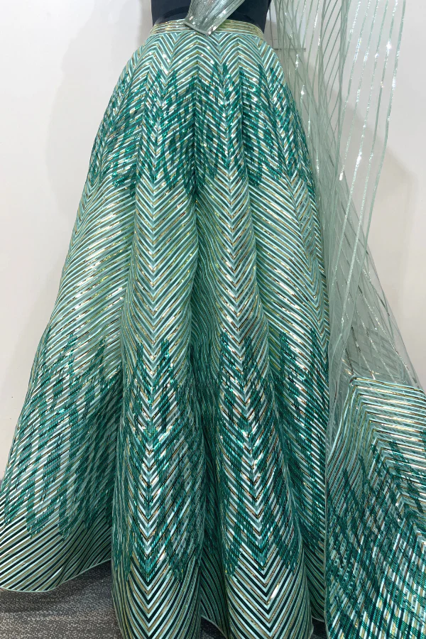 Metallic winged Lehenga set - Image 4