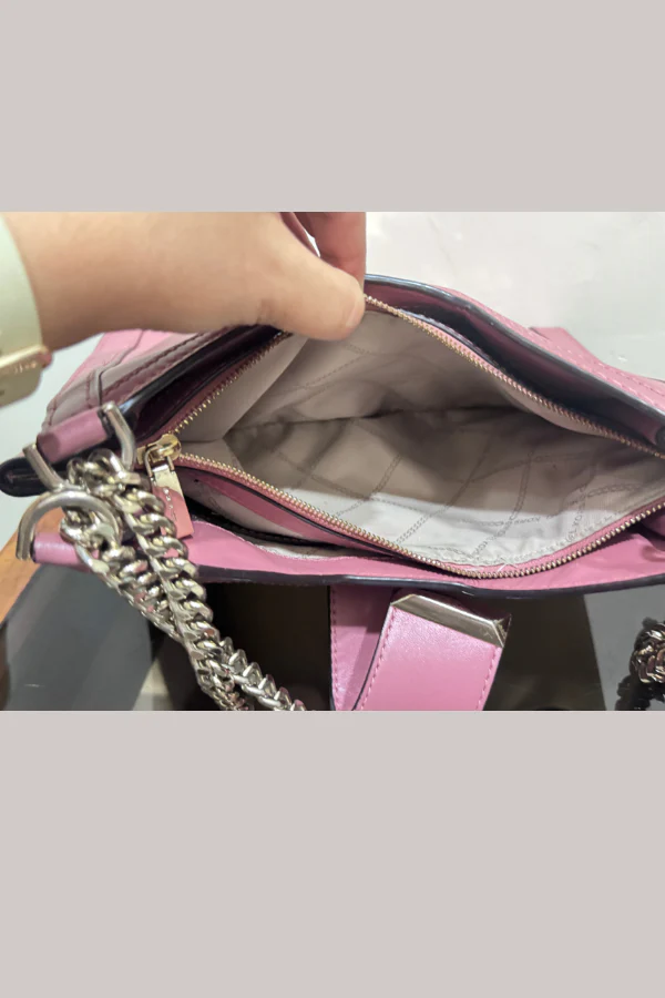Michael Kors Whitney Polished Leather Chain Shoulder Tote - Image 6