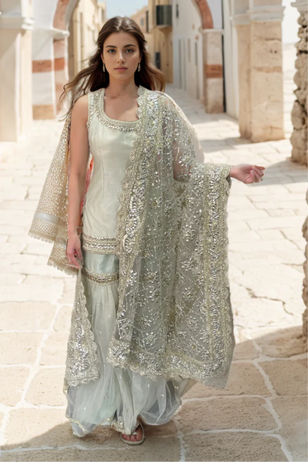 Mint sharara set - Image 3