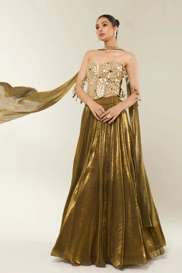 Mirror Work Corset lehenga - Image 2