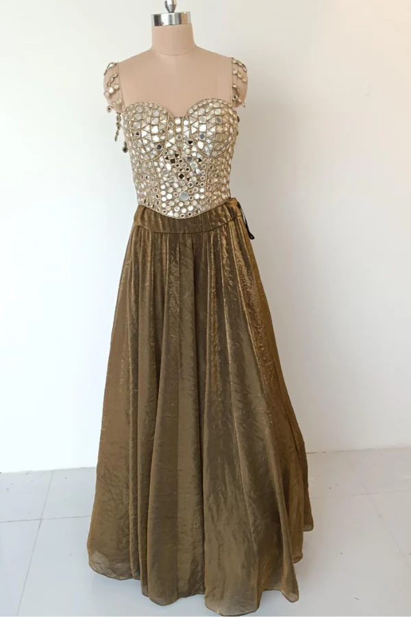Mirror Work Corset lehenga - Image 3