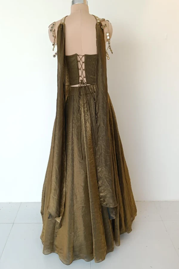Mirror Work Corset lehenga - Image 6