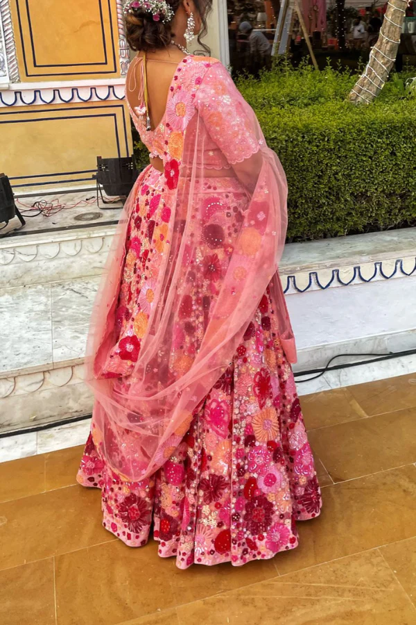 Mishru embroidered floral lehenga - Image 2