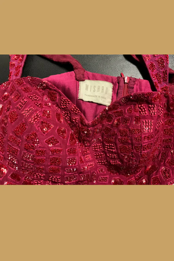 Mishru Red Embellished Dress - Image 5