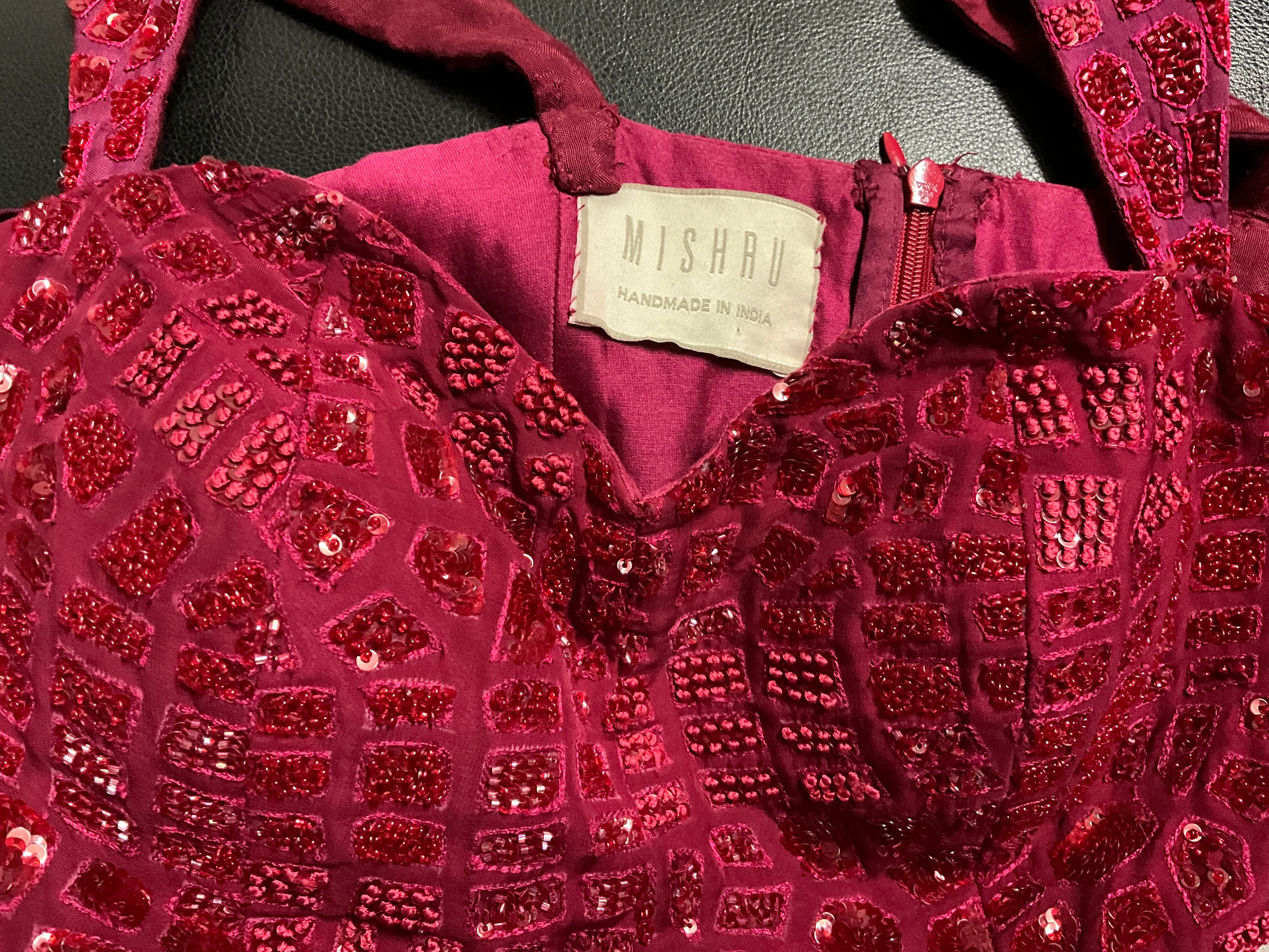 Mishru Red Embellished Dress - Image 7