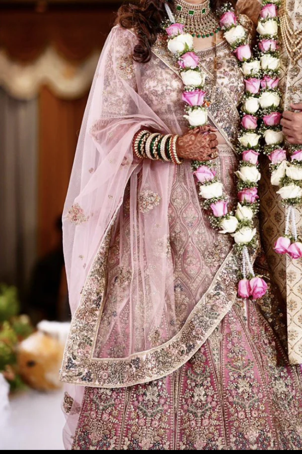 Mohey Rose Pink Lehenga - Image 3
