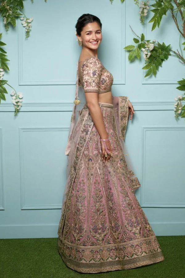 Mohey Rose Pink Lehenga - Image 4