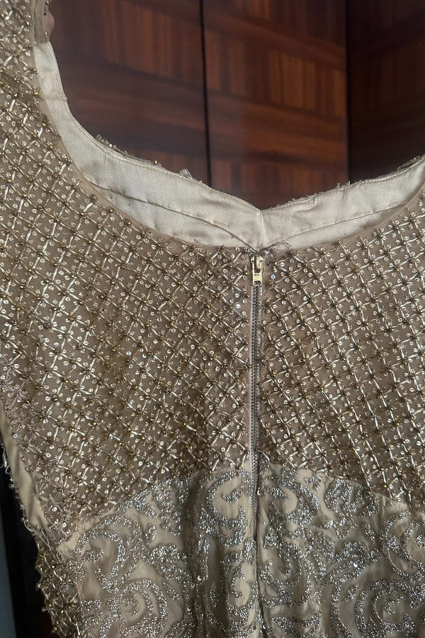 MONISHA JAISING BRIDAL GOLD GOWN - Image 5