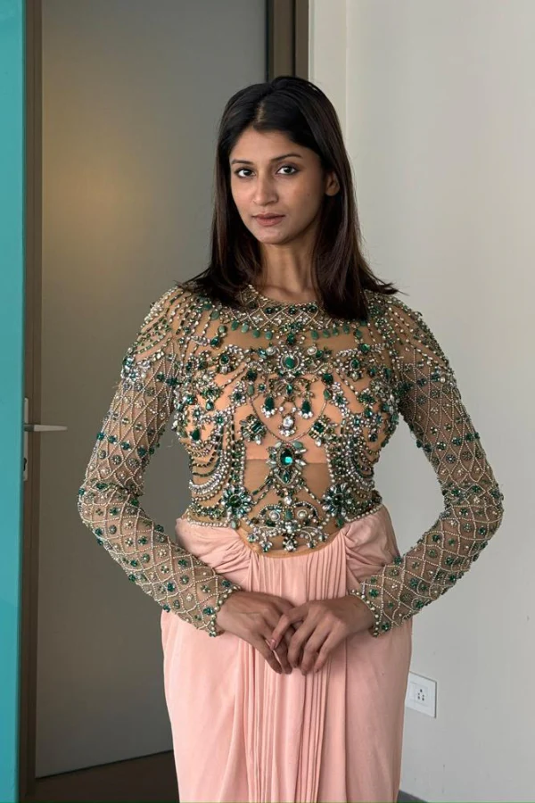 Monisha Jaising Glamorous Ombre Embellished Gown - Image 5